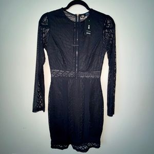 Long sleeve black dress